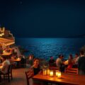 vibrant burgazada evening scene