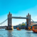 vibrant city under sunshine