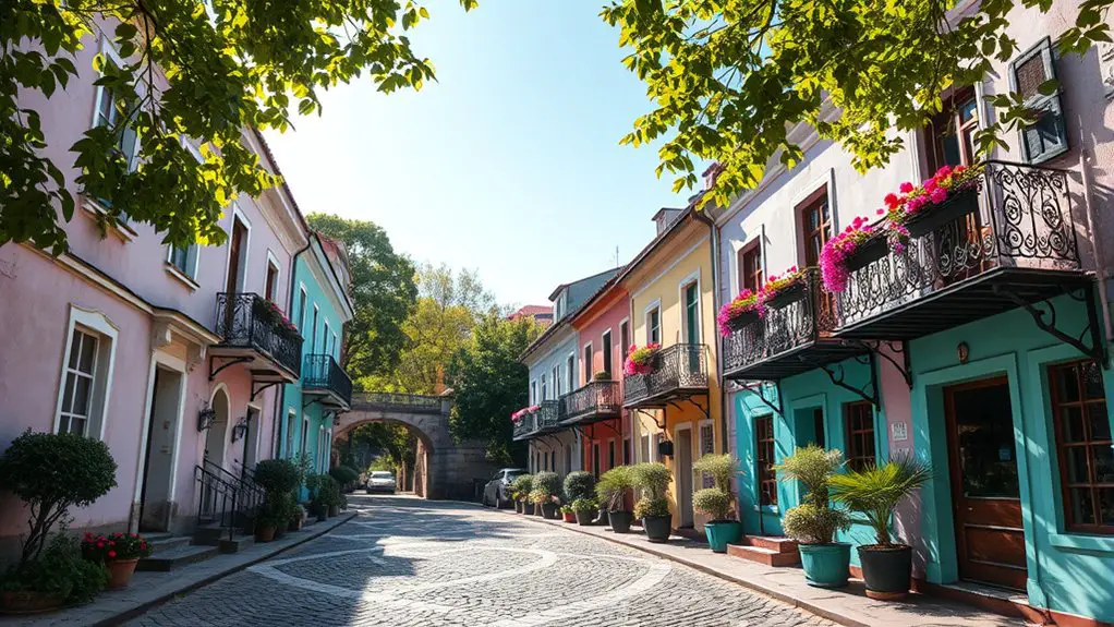 vibrant colorful balat houses