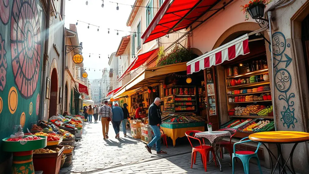 vibrant colorful market experience