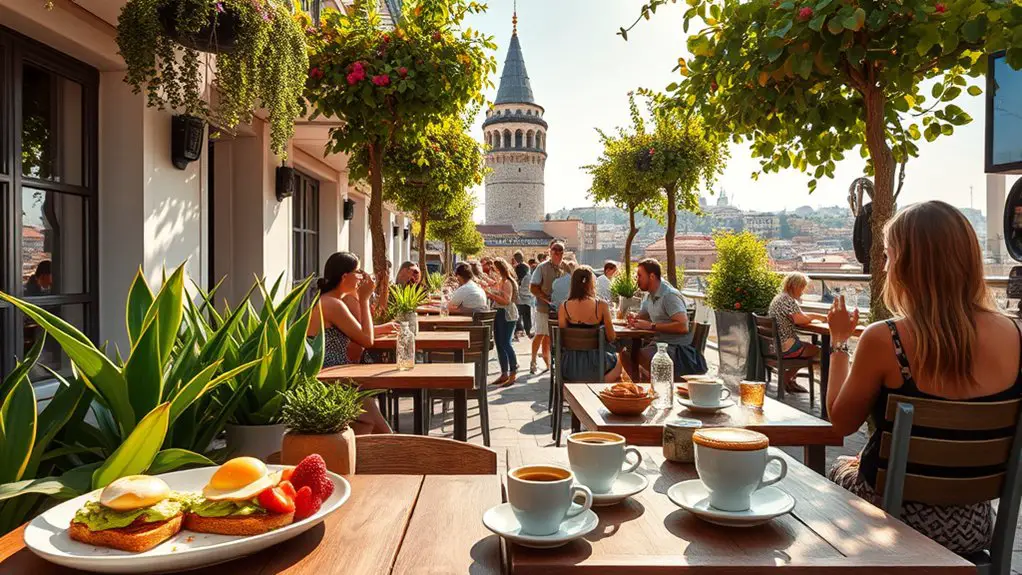 vibrant galata breakfast cafes