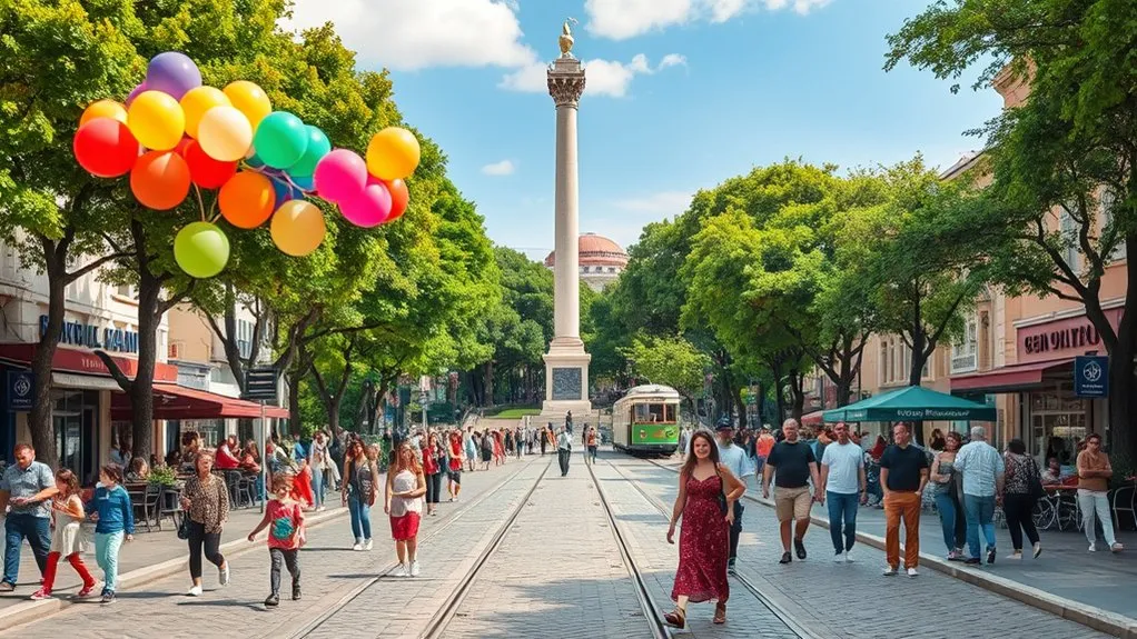 Taksim Square in Beyoglu Istanbul featuring the Republic Monument and open pedestrian plaza