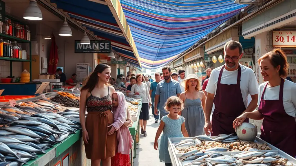 vibrant local seafood experience