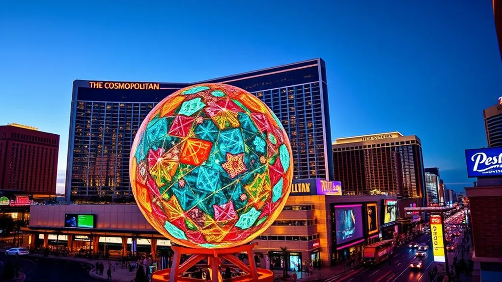 The Cosmopolitan of Las Vegas, a luxury central Strip resort south of Sphere