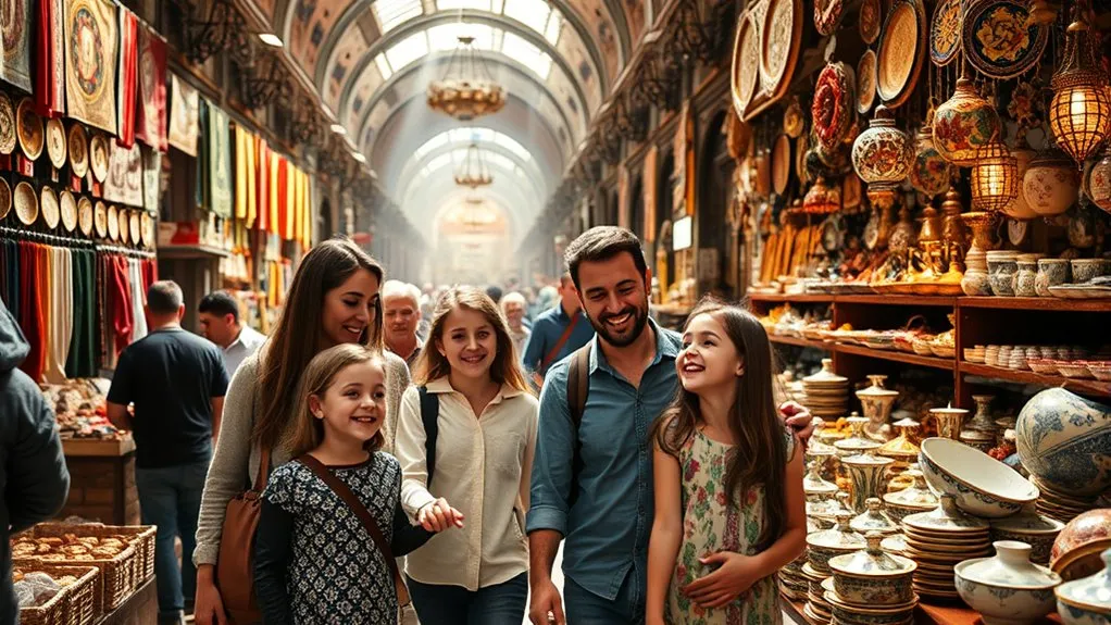 Istanbul With Kids: Family-Friendly Activities Colorful shops and covered walkways inside Istanbul Grand Bazaar