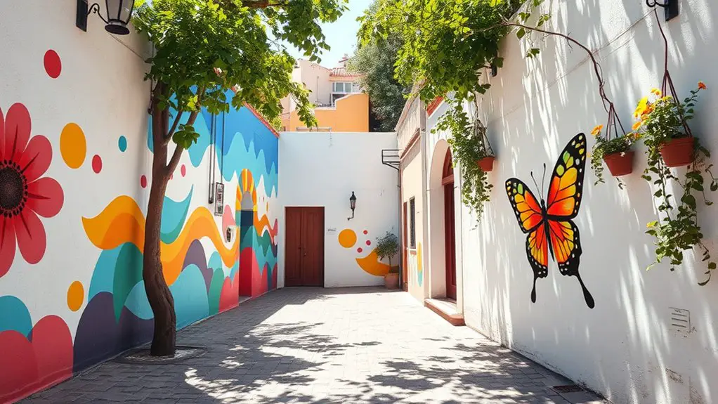 vibrant murals and creativity