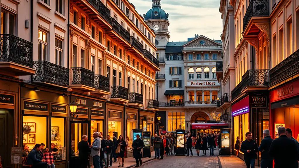 vibrant shopping and entertainment