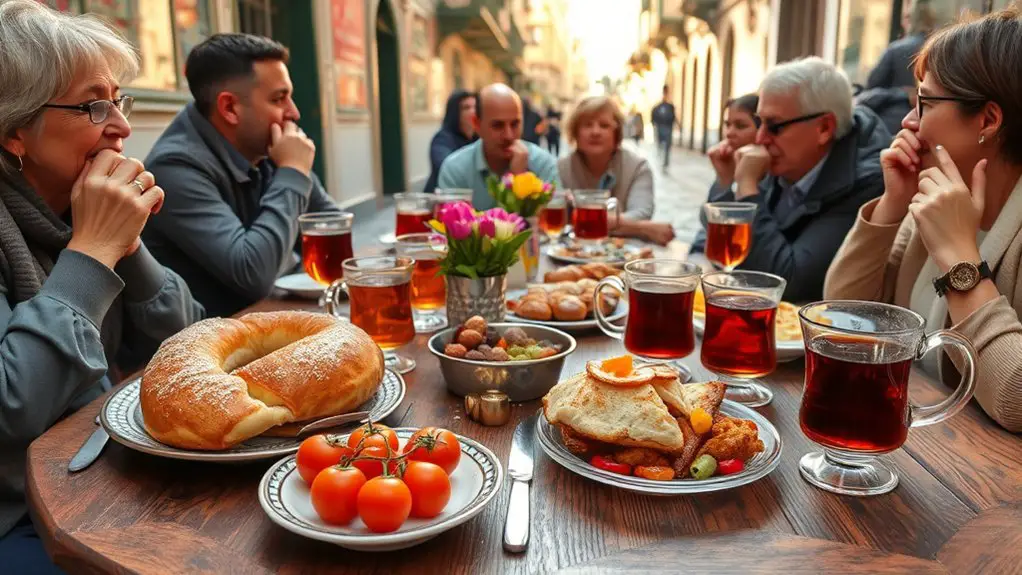 vibrant traditional turkish breakfast