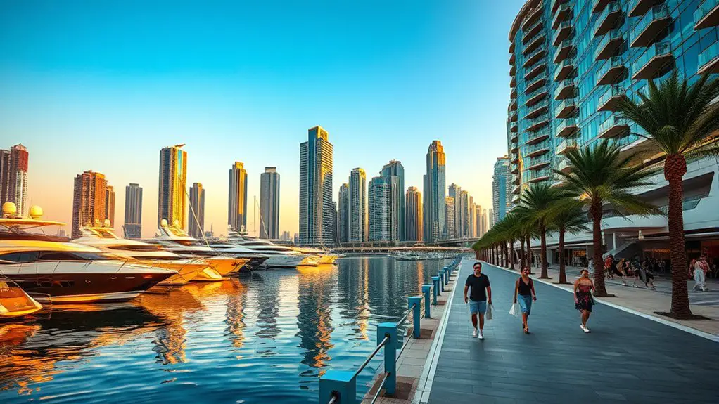 vibrant waterfront promenade experience