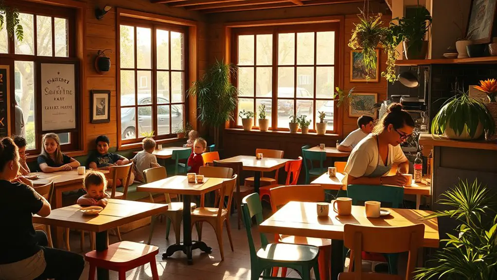 warm welcoming family cafes