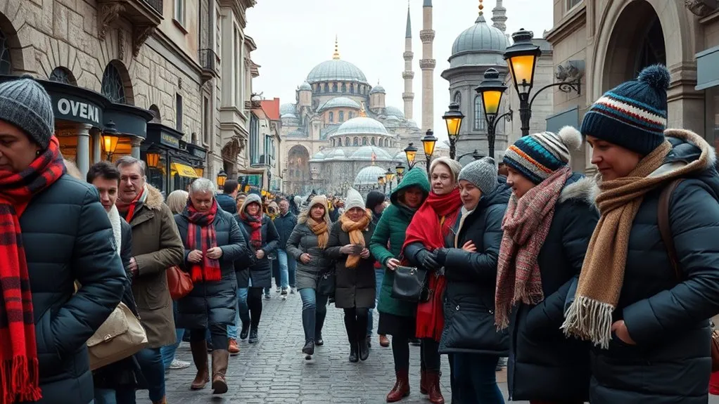 Istanbul Winter Travel Tips: How to Enjoy the Cold Season Layered winter clothing and waterproof shoes for visiting Istanbul