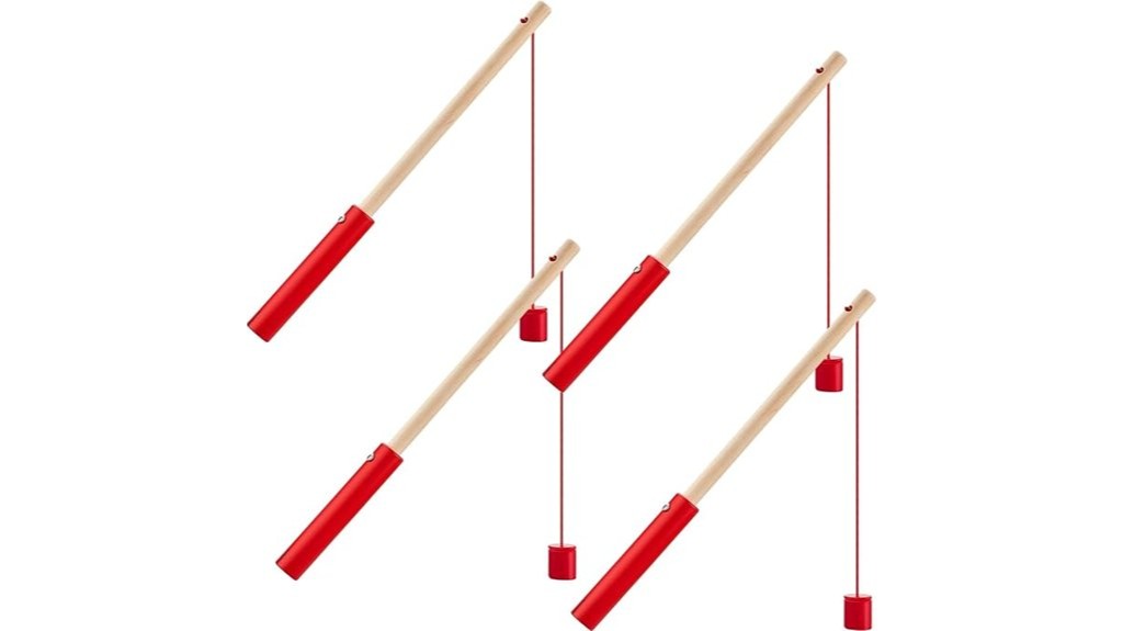 wooden magnetic fishing poles
