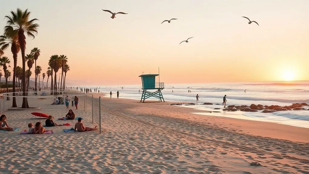 25 Best Things to Do in Laguna Beach, California Main Beach in Laguna Beach with boardwalk and beach activities