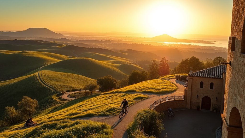 beach hike wine relax