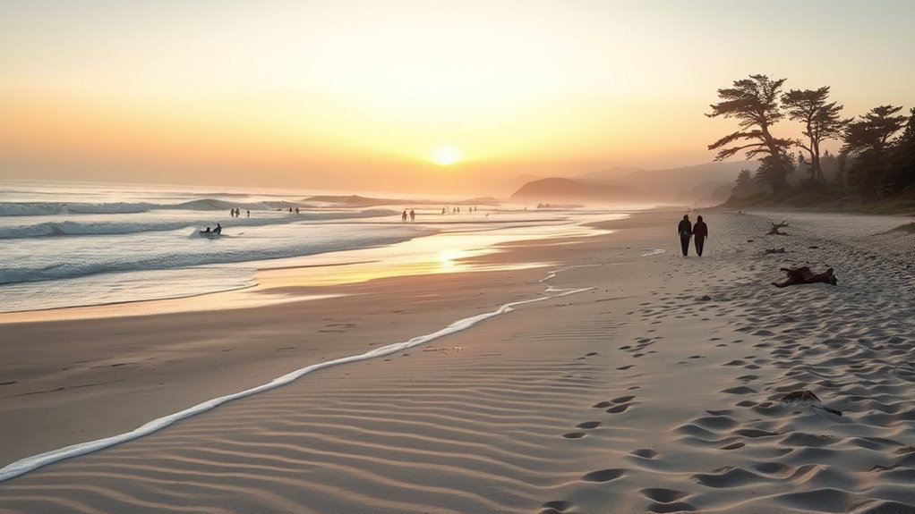 carmel beach sunset stroll