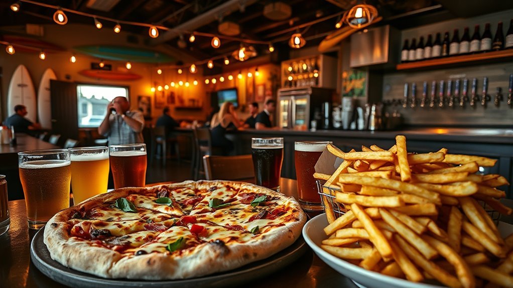 casual dining pizza beer