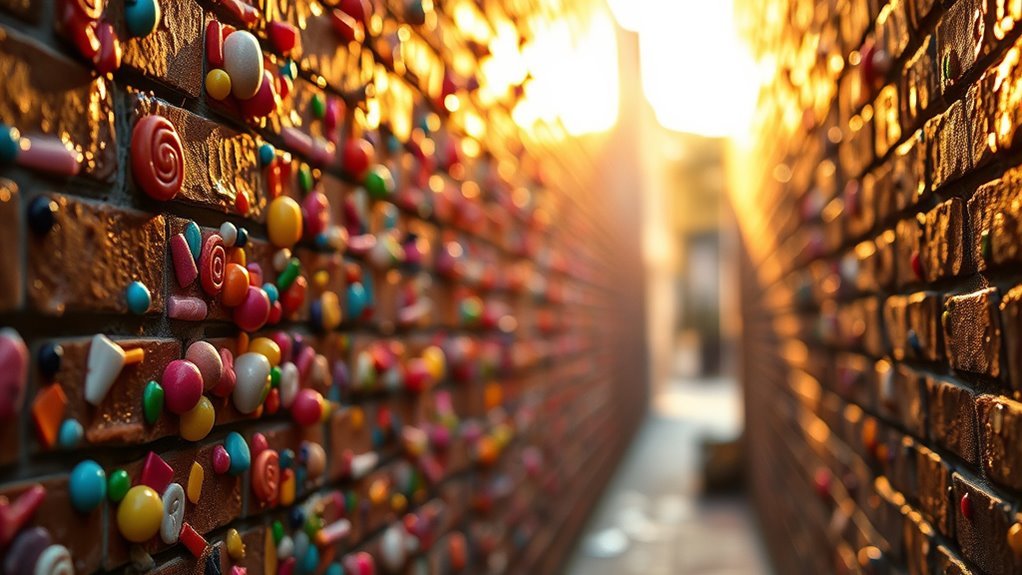 chewed gum artistic mosaic