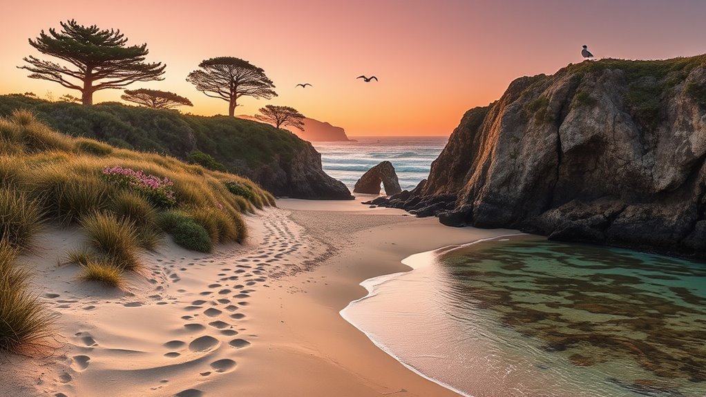 coastal exploration and relaxation