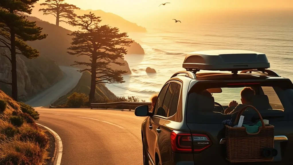 Coastal overlook along 17-Mile Drive near Carmel with view of wildlife