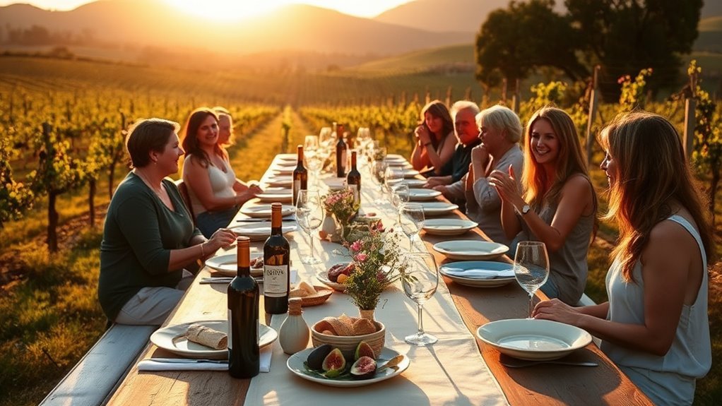 communal seasonal wine tasting