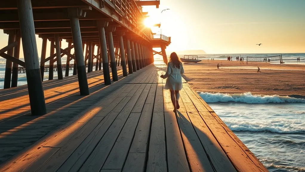Panoramic view of the historic 1,850-foot Huntington Beach Pier