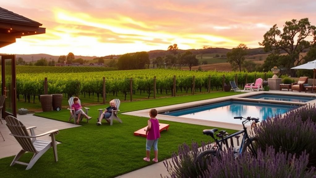 family-friendly Napa Valley resort accommodations with outdoor space