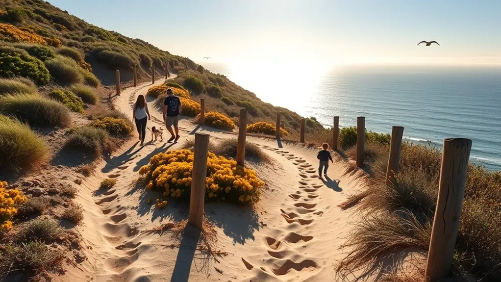Family-friendly nature trail with lakes and easy walking paths