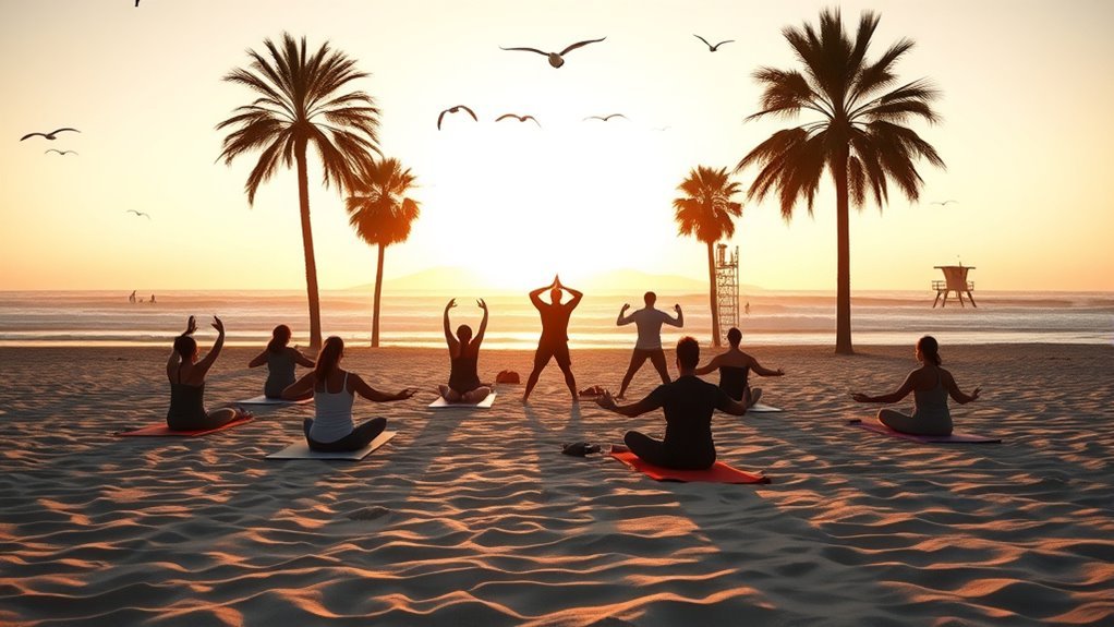 free beach yoga sessions