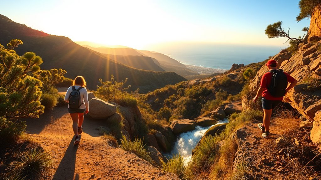 hiking trails with waterfalls