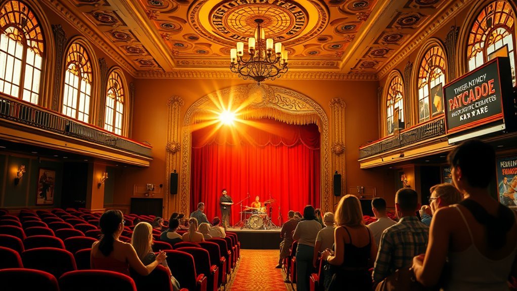 Indoor movie theater and live performance options in Long Beach