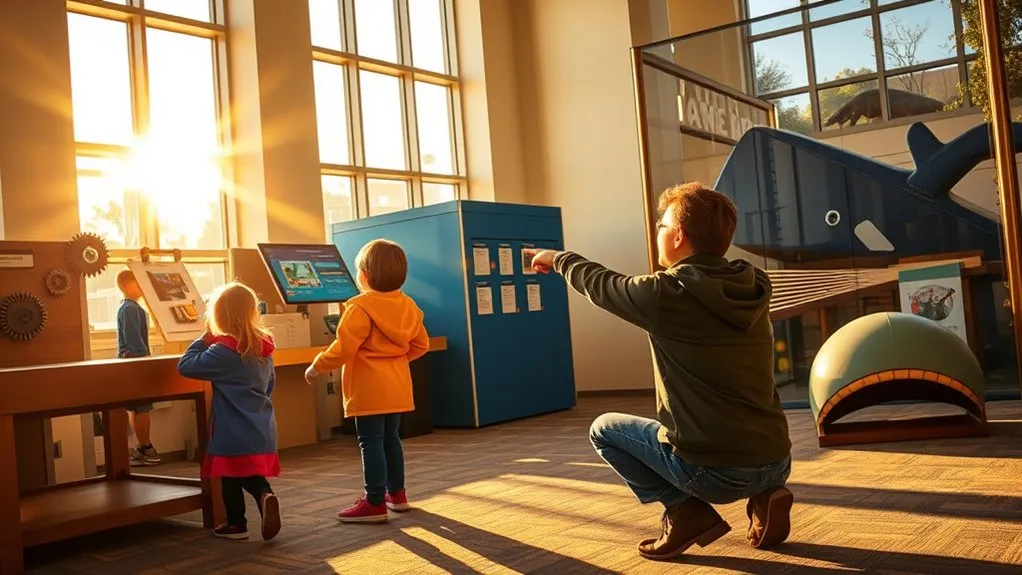 Children exploring hands-on educational attractions in San Luis Obispo County
