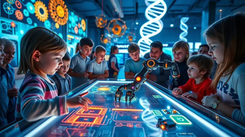 Hands-on science and technology exhibits at an interactive museum in San Jose