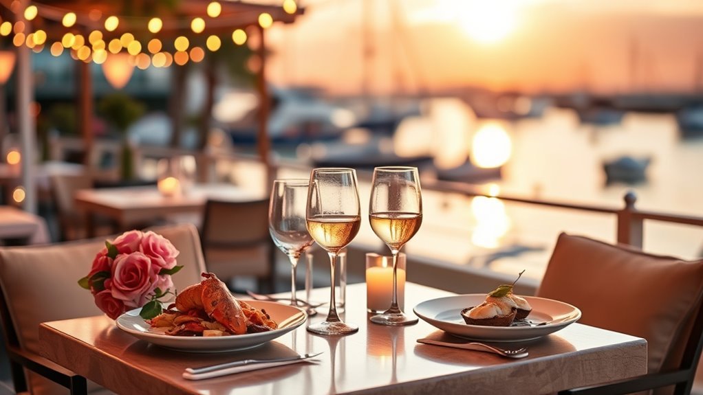 intimate candlelit dining experience