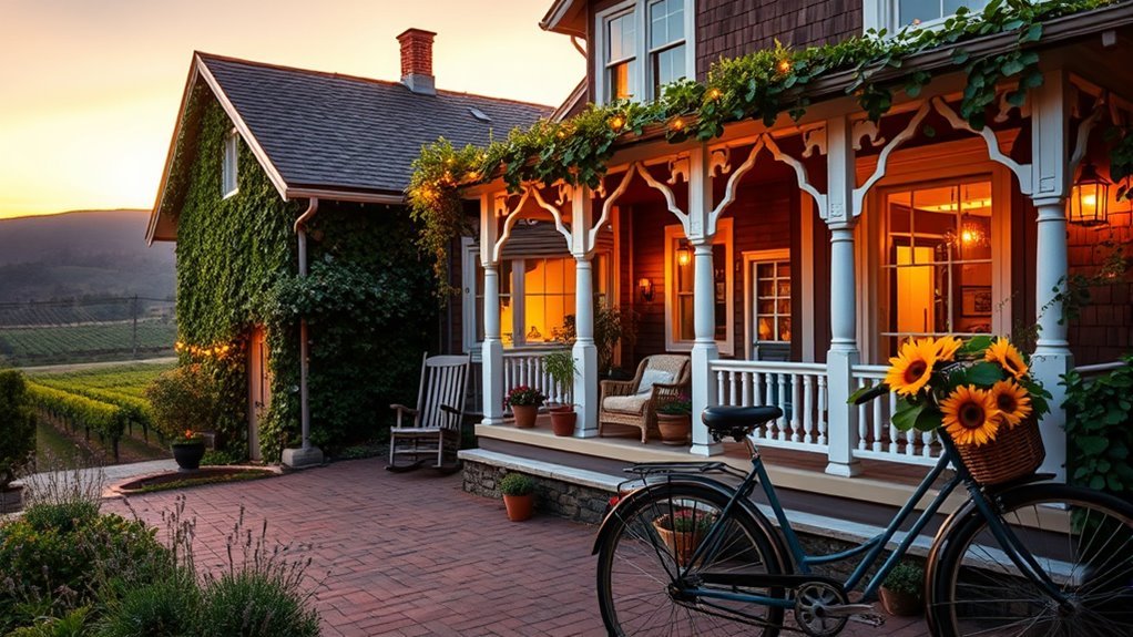 Gourmet breakfast at a boutique inn in Sonoma wine country
