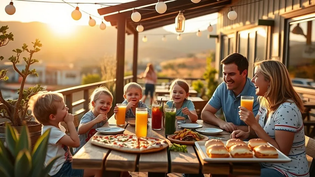 Family dining at a kid-friendly restaurant in San Luis Obispo County
