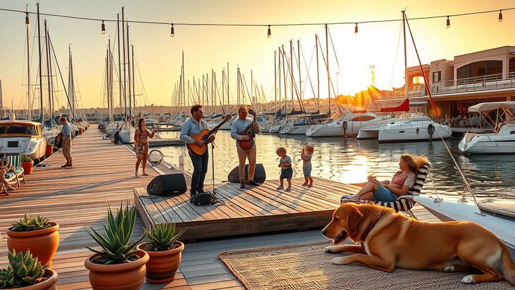 live music by the marina