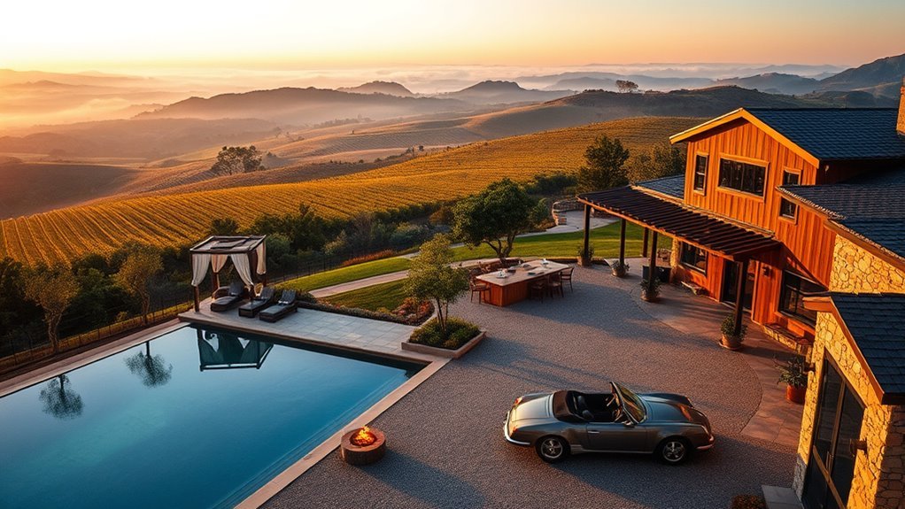 Luxury resort accommodations in Sonoma wine country