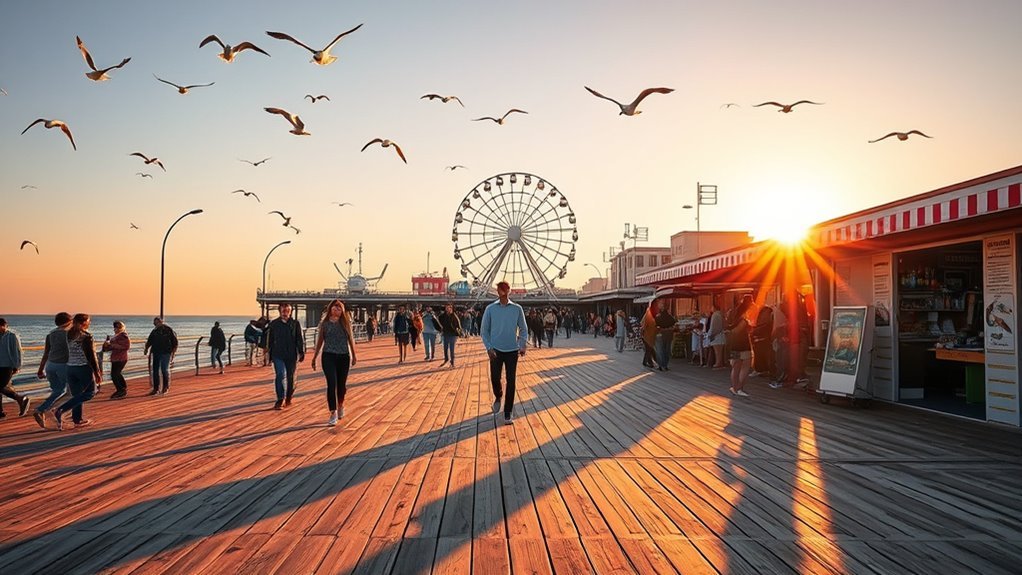 ocean breeze joyful strolls