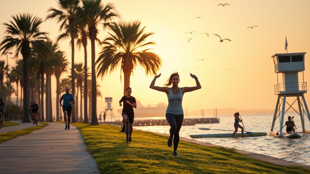 outdoor fitness and wellness activities in Long Beach