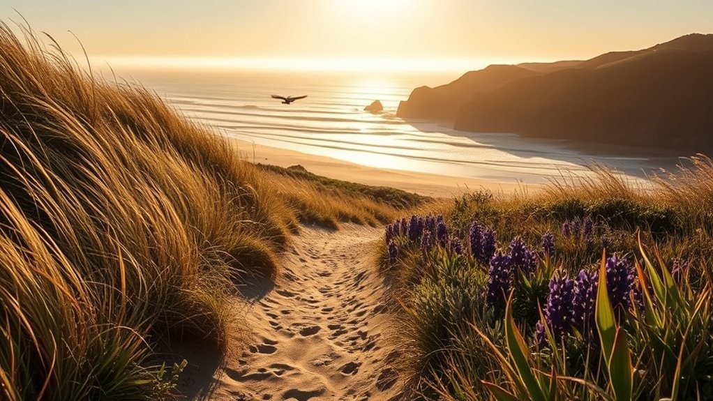 Scenic beachfront hiking trail at Andrew Molera State Park along the Big Sur coastline
