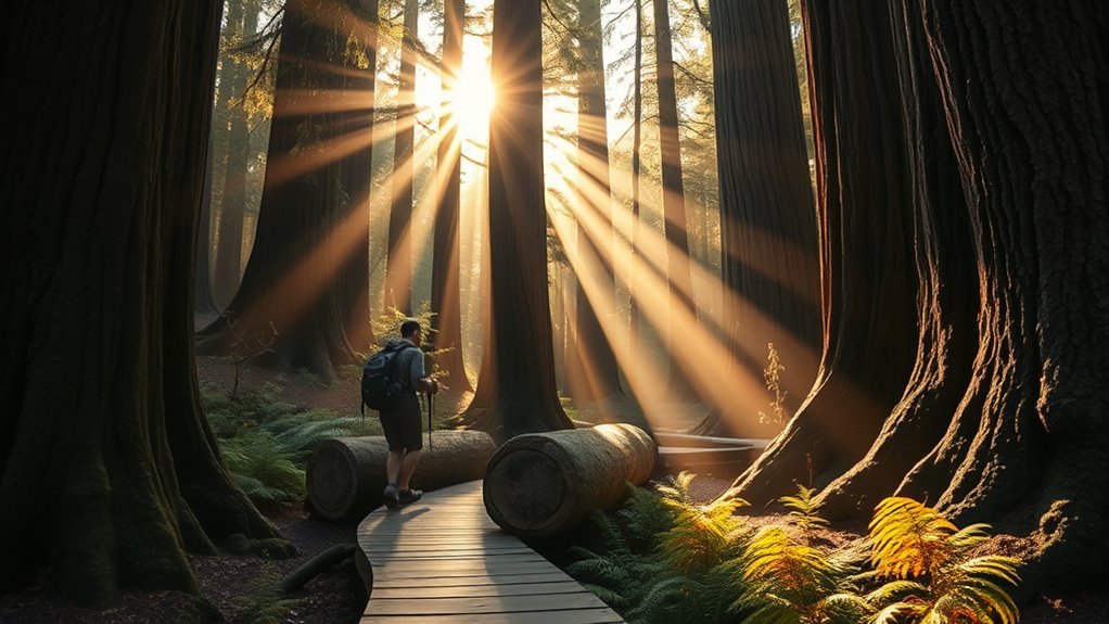serene redwood forest trails