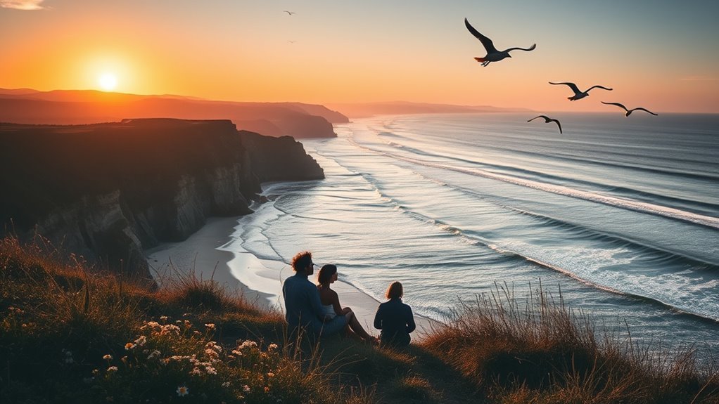 sunset views at beaches