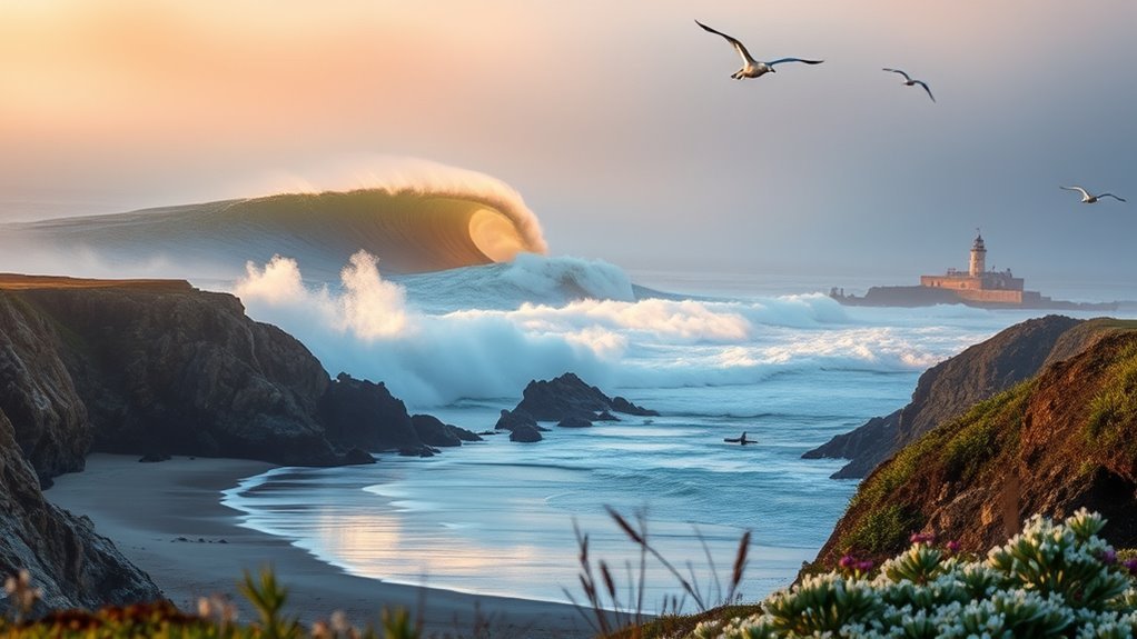 surf seafood and scenery