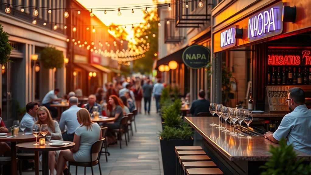 vibrant dining and nightlife