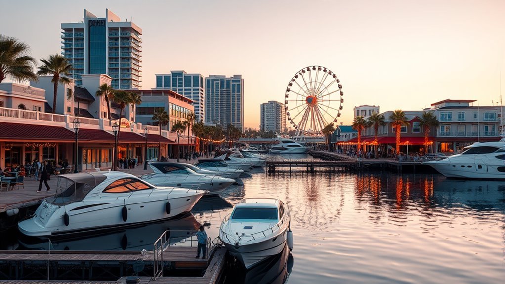 waterfront shopping and dining