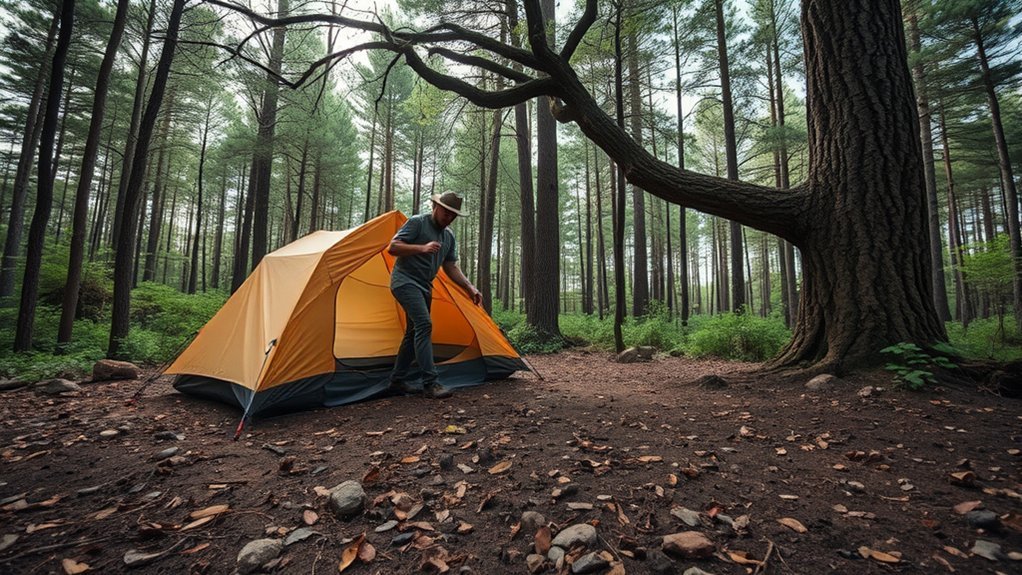 assess overhead and ground hazards