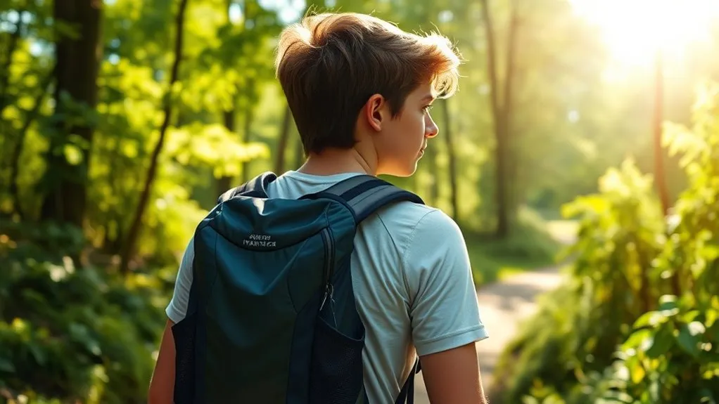 Flat backpack back panel trapping heat and moisture against the wearer