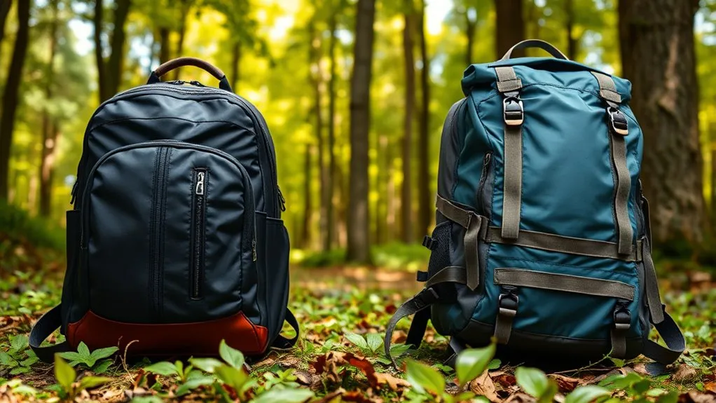 Travel backpack and hiking backpack materials and features