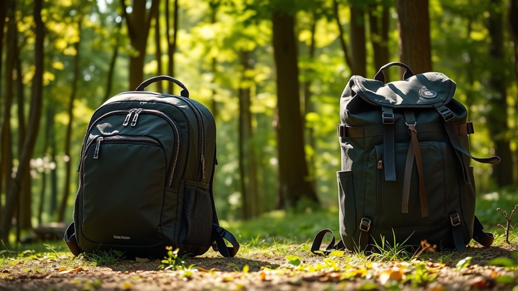 different backpack and rucksack capacities for travel and hiking