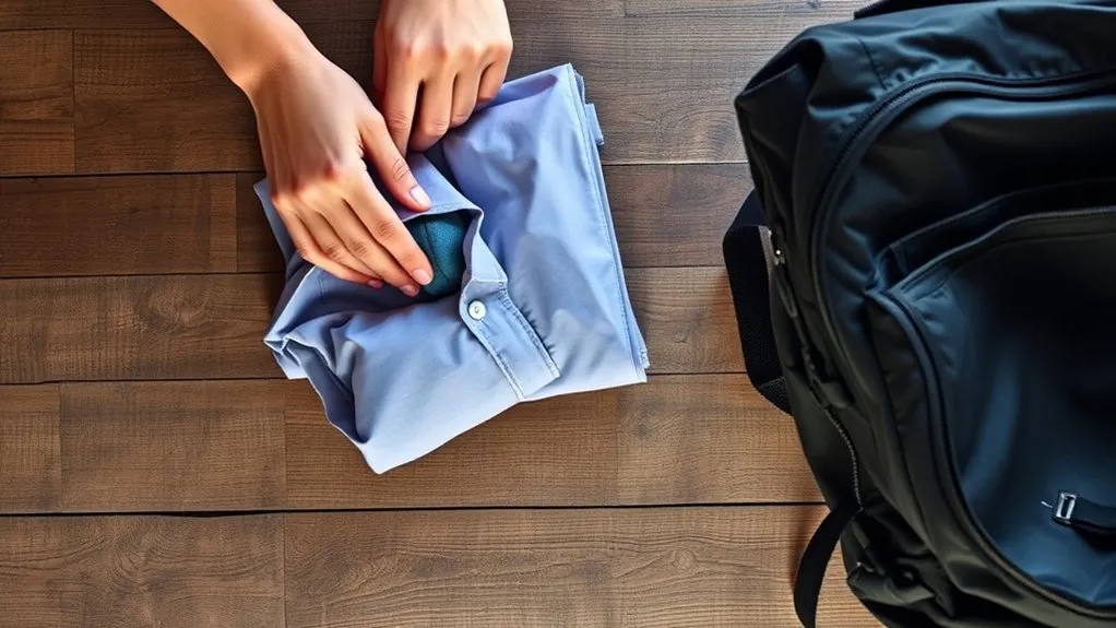 How to Keep Clothes Wrinkle Free in a Backpack: Easy Steps & Pro Tips Step-by-step bundle wrapping technique for wrinkle-prone travel clothes